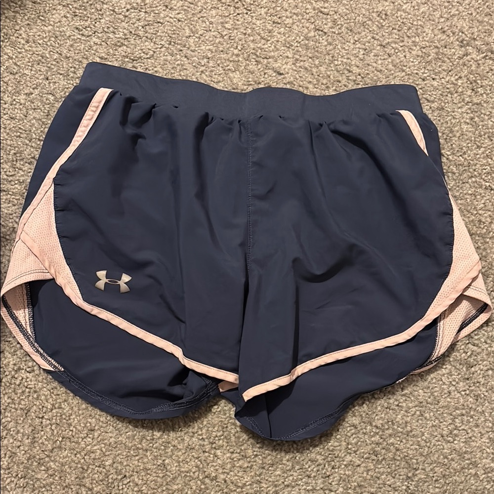 Under Armour Blue and Pink Athletic Shorts Lightweight Design